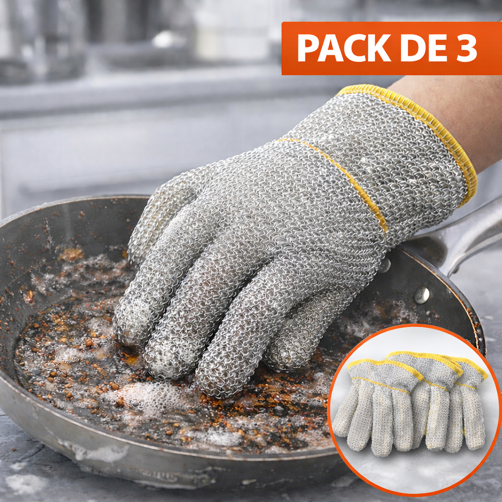 3 GUANTES DE ALAMBRE PARA LIMPIEZA | CLEANEX™