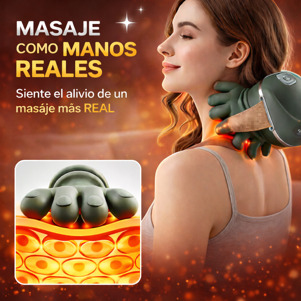 MASAJEADOR PORTÁTIL 4D TIPO MANO PARA ALIVIO | RELAXON™
