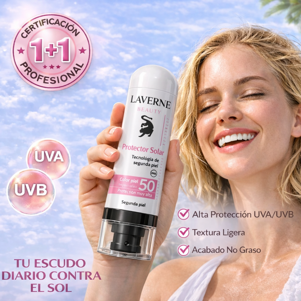 1+1 PROTECTOR SOLAR SPF 50 UVA/UVB | DERMALUX™