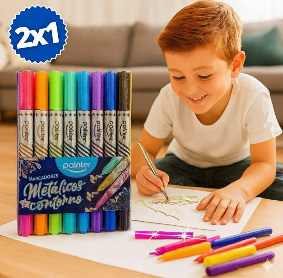 2X1 MARCADORES METÁLICOS CON CONTORNO | METALI™