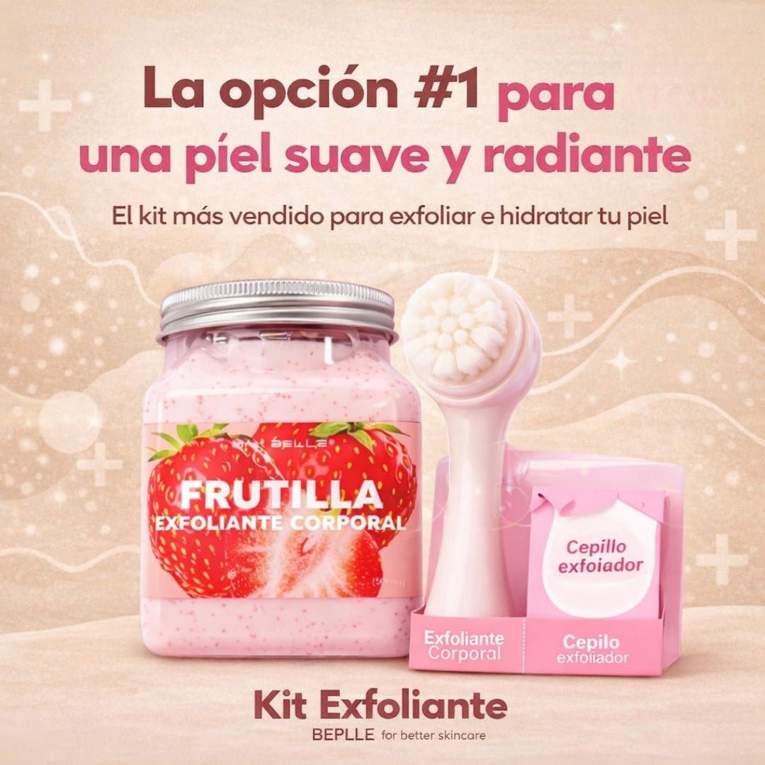 EXFOLIANTE DE FRUTILLA + CEPILLO LIMPIADOR | KIT EXFOLIA™