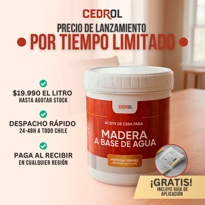 ACEITE PARA NUTRIR MADERA (1 LITRO) | CEDROL™