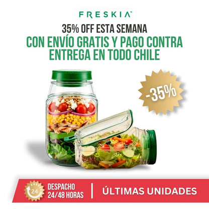 ENVASE PARA ENSALADA CON ALIÑO APARTE · FRESKIA™