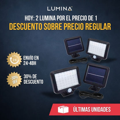 FOCO SOLAR CON SENSOR DE MOVIMIENTO (PAGA 1, LLEVA 2) | LUMINA™