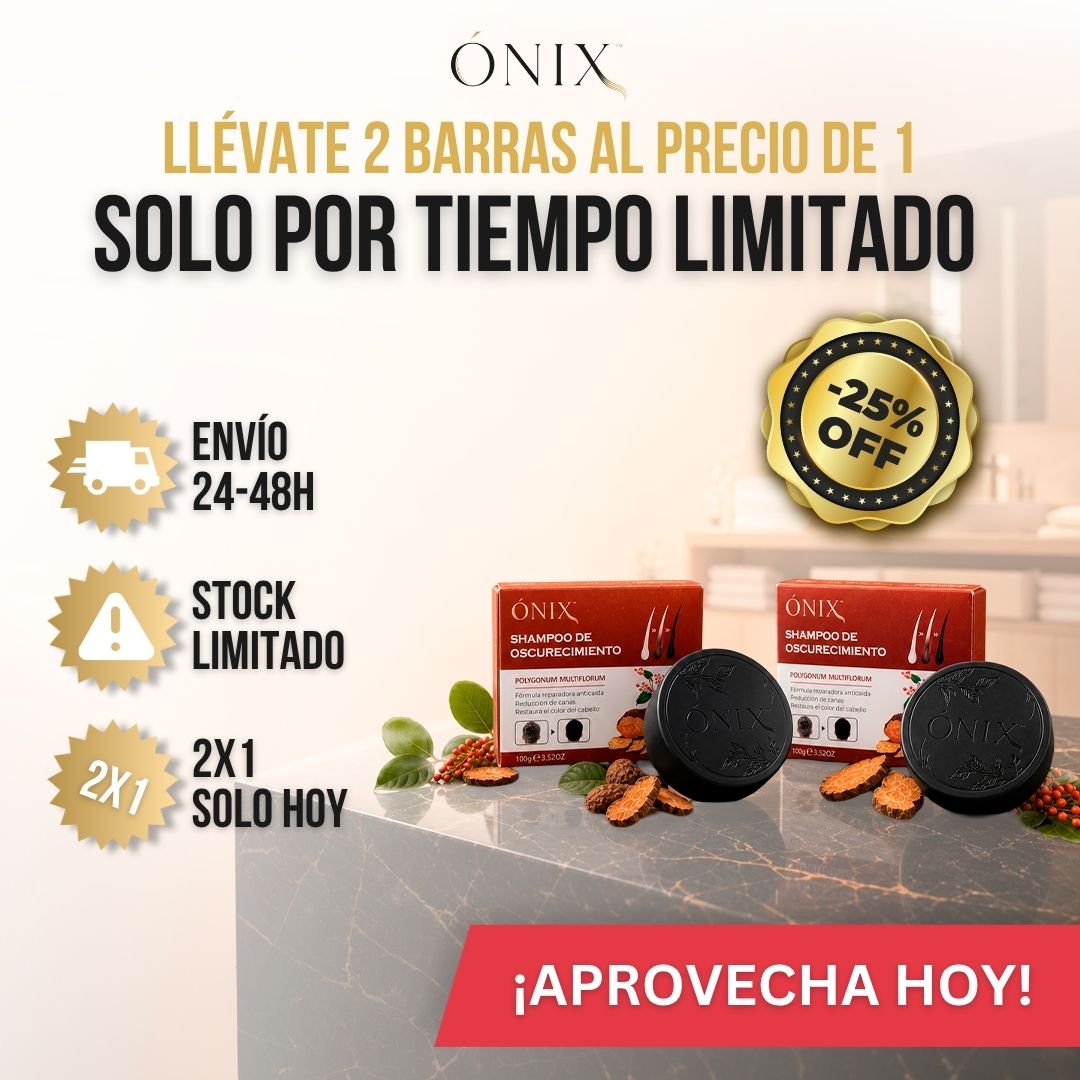 SHAMPOO EN BARRA ANTICANAS (LLEVA 2, PAGA 1) | ÓNIX™