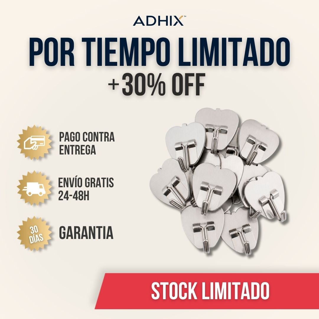 PACK 24 GANCHOS SÚPER ADHERENTES | ADHIX™