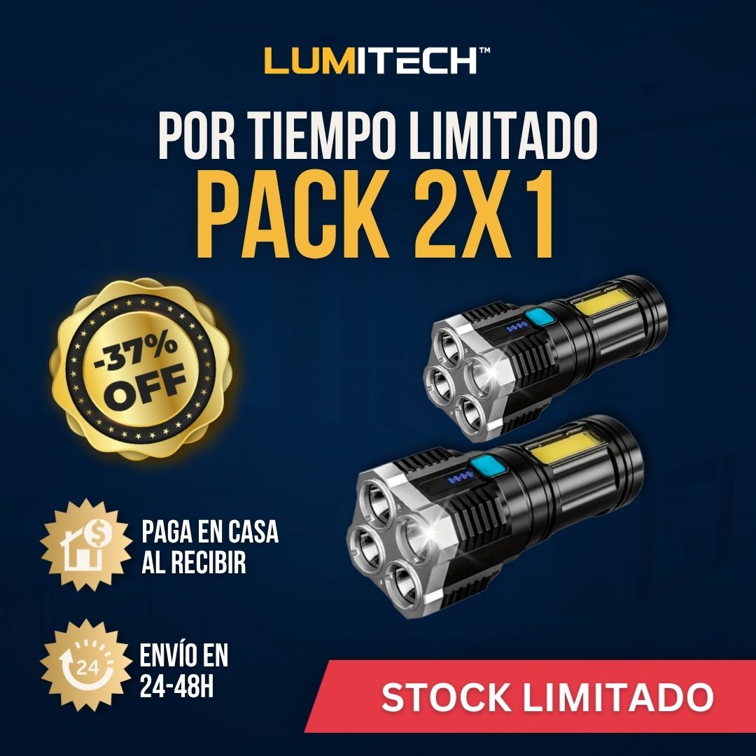 2x1 LINTERNA MAGNÉTICA DE SEGURIDAD | LUMITECH™