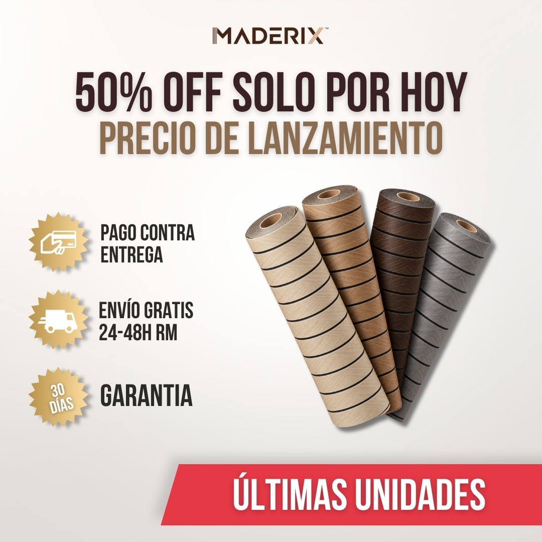 3 METROS PAPEL DECORATIVO MADERA 3D | MADERIX™