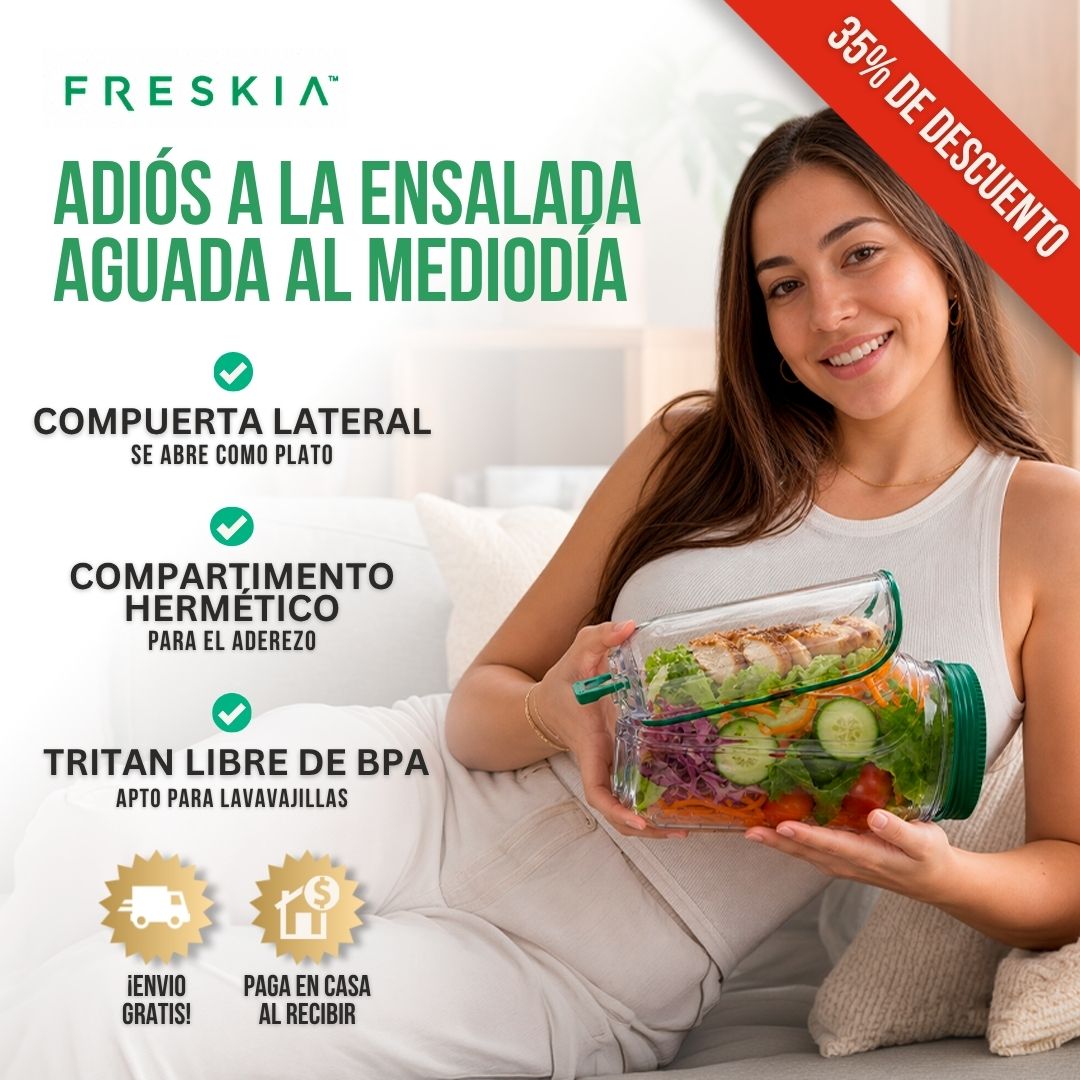 ENVASE PARA ENSALADA CON ALIÑO APARTE · FRESKIA™