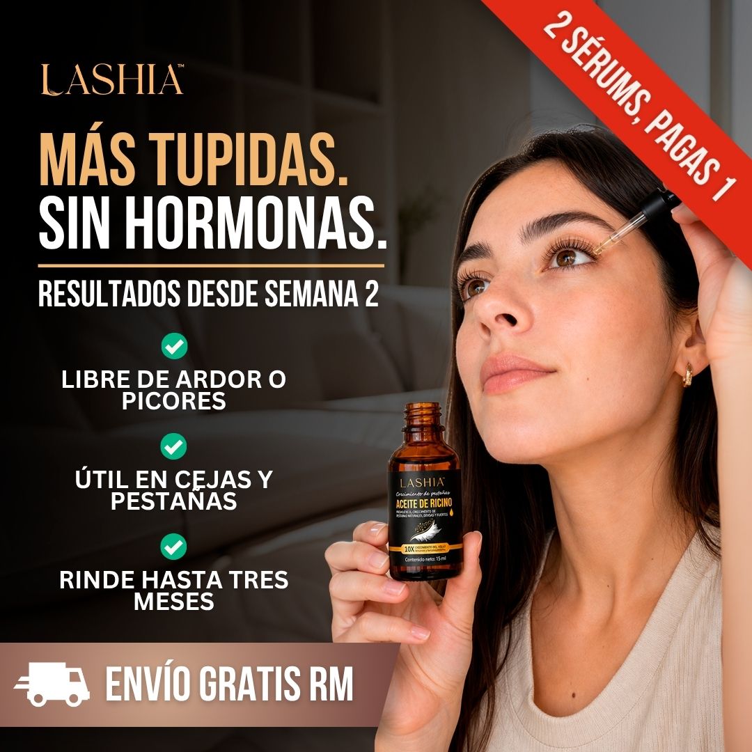 SÉRUM PARA CRECIMIENTO DE PESTAÑAS (LLEVA 2, PAGA 1) | LASHIA™