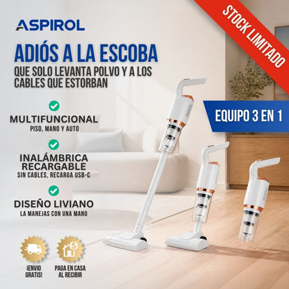 ASPIRADORA 3 EN 1 PARA CASA, AUTOS Y MÁS | ASPIROL™