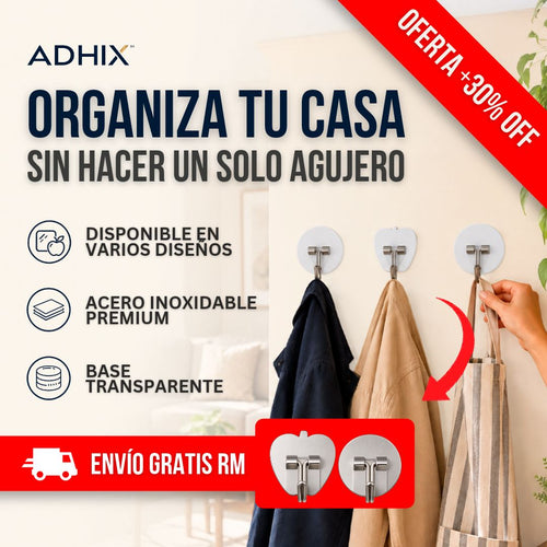 PACK 24 GANCHOS SÚPER ADHERENTES | ADHIX™