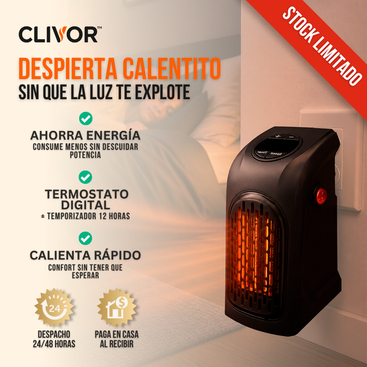 CALEFACTOR DE PARED COMPACTO AHORRADOR | CLIVOR™