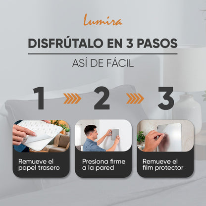 3X1 ESPEJO FLEXIBLE AUTOADHESIVO 40 X 30 CM | LUMIRA™