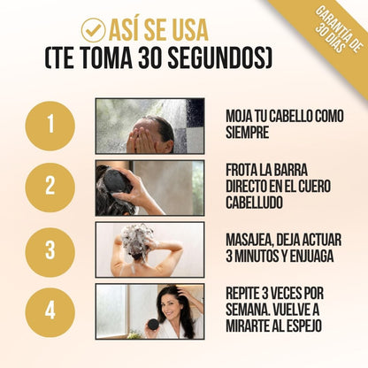 SHAMPOO EN BARRA ANTICANAS (LLEVA 2, PAGA 1) | ÓNIX™