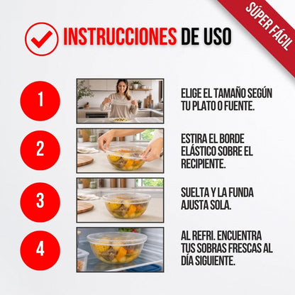 PACK 300 BOLSAS RECUBRE ALIMENTOS |  CUBRIX™