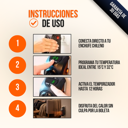 CALEFACTOR DE PARED COMPACTO AHORRADOR | CLIVOR™
