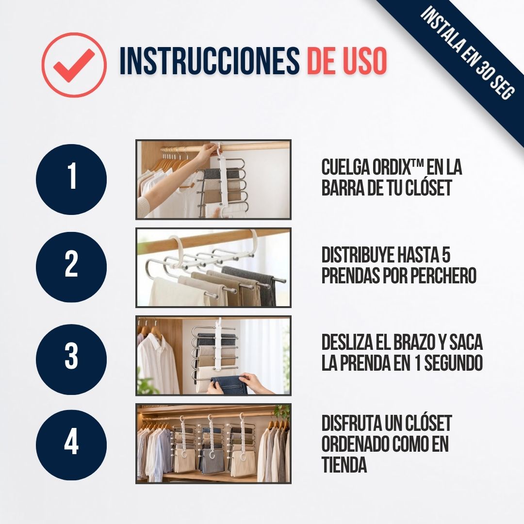 PACK 3 PERCHAS MÁGICAS MULTIFUNCIONALES | ORDIX™