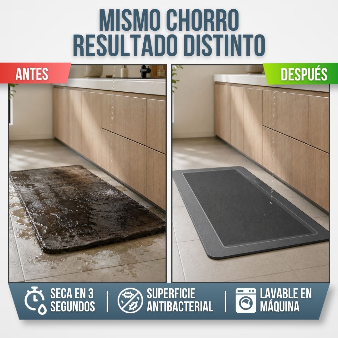 2x1 ALFOMBRA DE BAÑO ANTIDESLIZANTE DRYHOME™ SECADO RÁPIDO + CERO RESBALONES