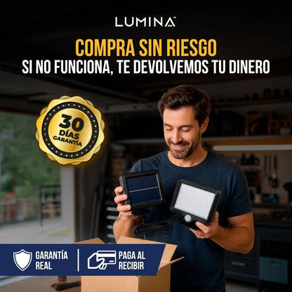 FOCO SOLAR CON SENSOR DE MOVIMIENTO (PAGA 1, LLEVA 2) | LUMINA™