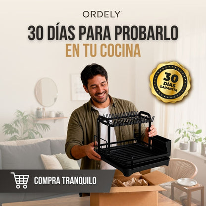 ESCURRIDOR DE PLATOS ORDELY™ + DISPENSADOR DE LOZAS GRATIS