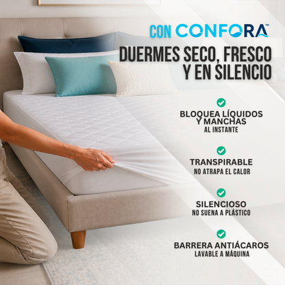 PROTECTOR DE COLCHÓN 100% IMPERMEABLE | CONFORA™