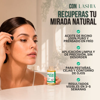 2X1 SÉRUM DE RICINO PARA CRECIMIENTO DE PESTAÑAS | LASHIA™