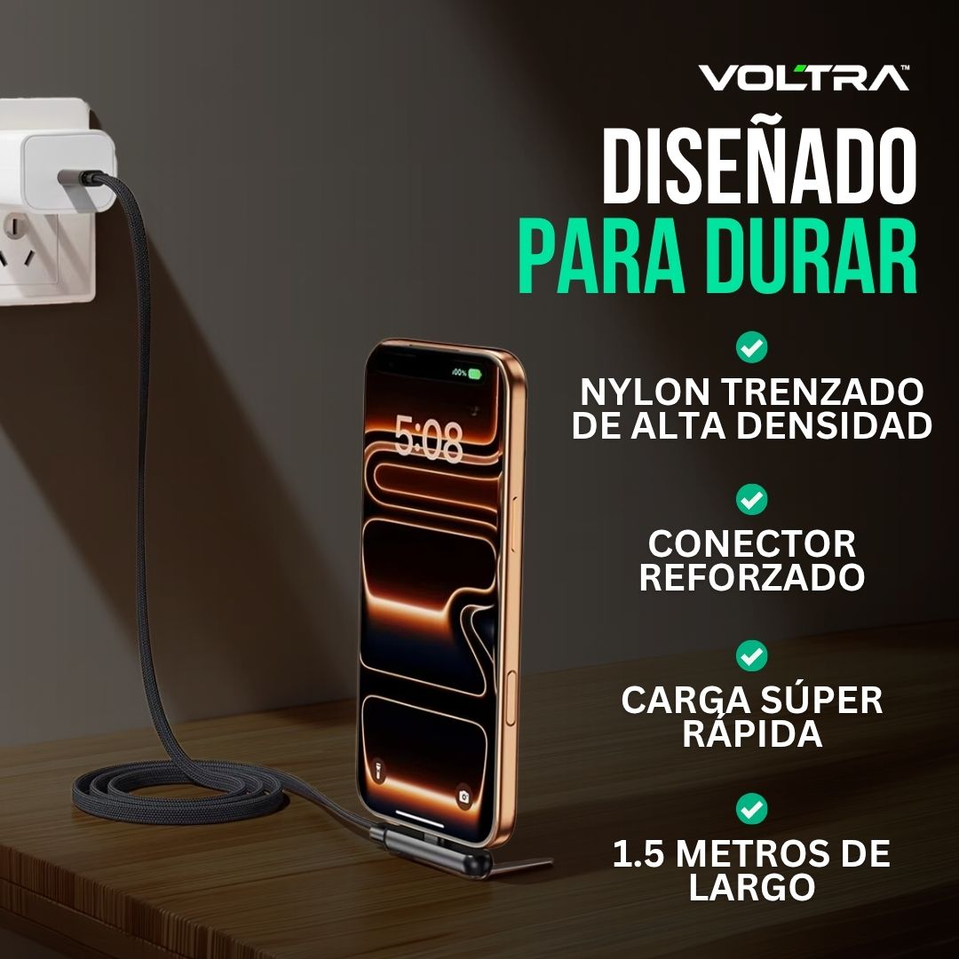 CABLE DE CARGA RÁPIDA TIPO C (LLEVA 2, PAGA 1) | VOLTRA™