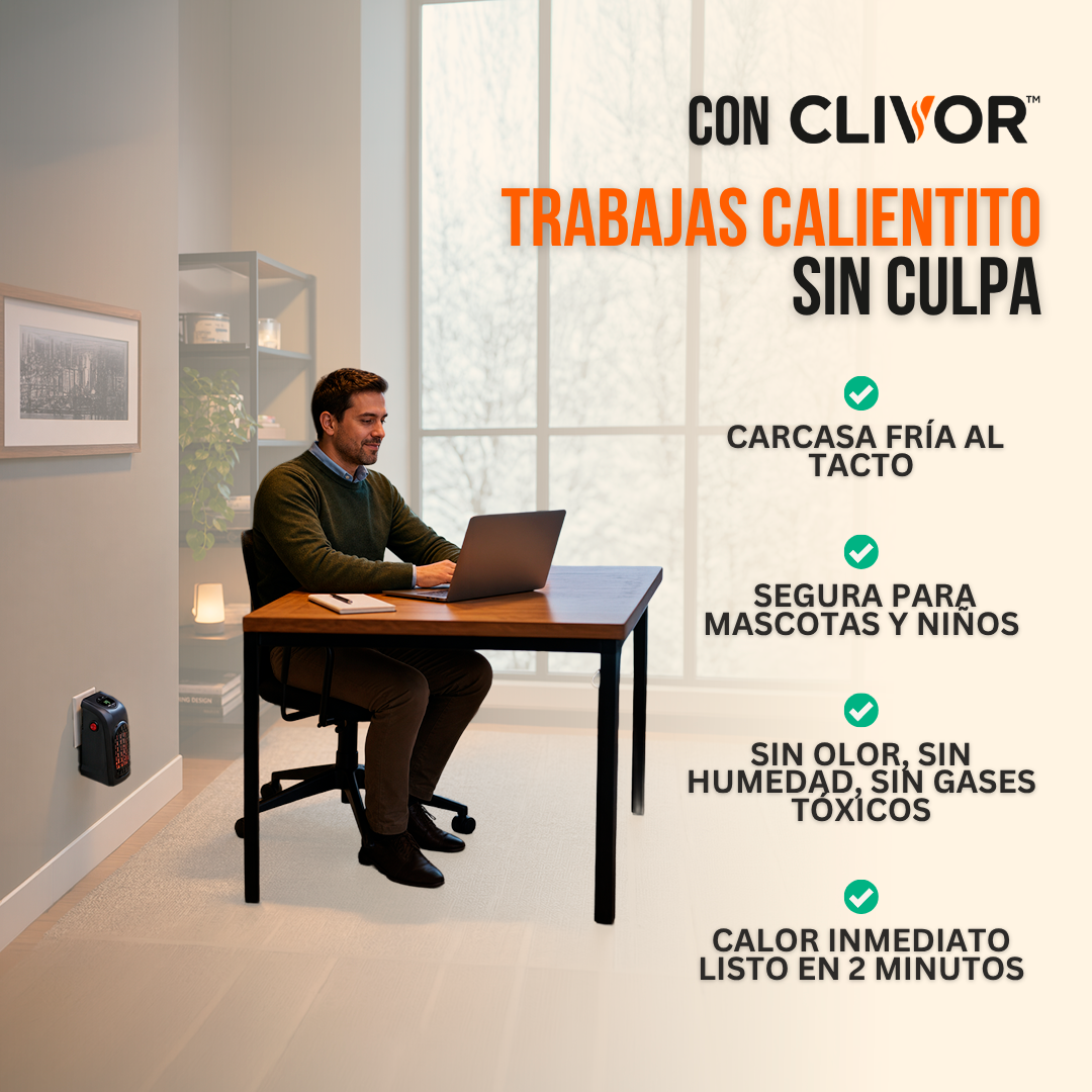 CALEFACTOR DE PARED COMPACTO AHORRADOR | CLIVOR™
