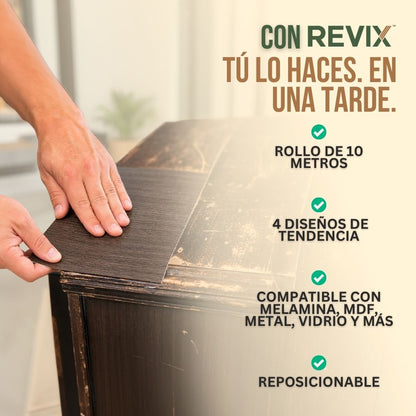 ROLLO ADHESIVO PARA RENOVAR MUEBLES 10 METROS | REVIX™
