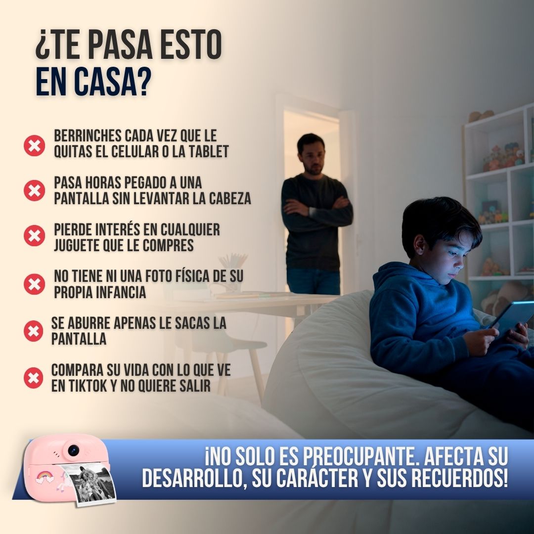 CÁMARA INSTANTÁNEA PARA NIÑOS + 3 ROLLOS DE PAPEL Y COLORES | FOTIK™