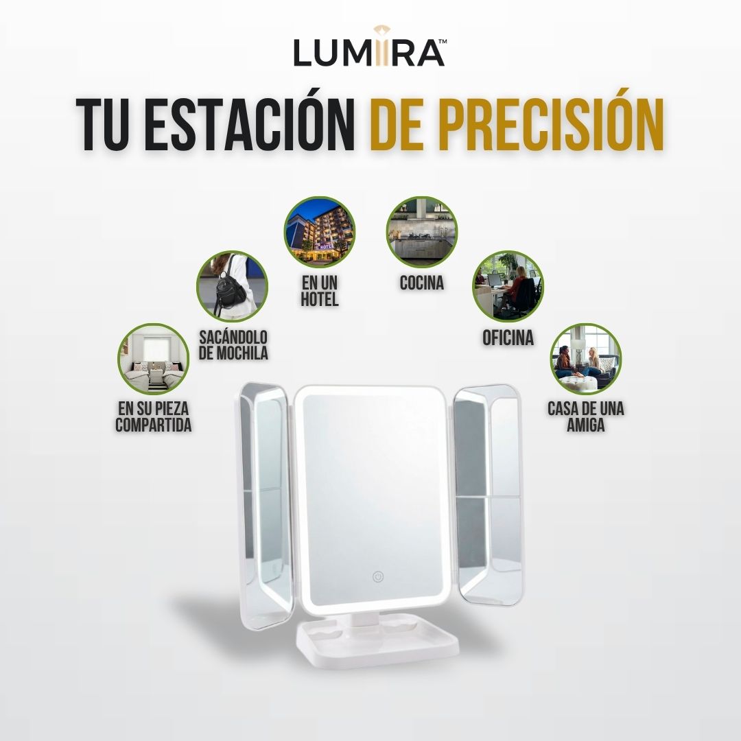 ESPEJO DE MAQUILLAJE LED | LUMIRA™