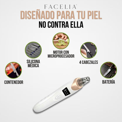 REMOVEDOR DE PUNTOS NEGROS PARA LIMPIEZA FACIAL PROFUNDA | FACELIA™