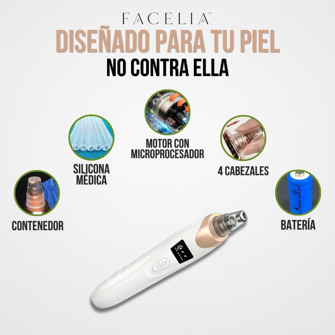 REMOVEDOR DE PUNTOS NEGROS PARA LIMPIEZA FACIAL PROFUNDA | FACELIA™