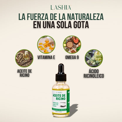 2X1 SÉRUM DE RICINO PARA CRECIMIENTO DE PESTAÑAS | LASHIA™