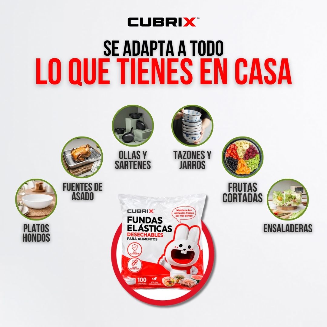 PACK 300 BOLSAS RECUBRE ALIMENTOS |  CUBRIX™