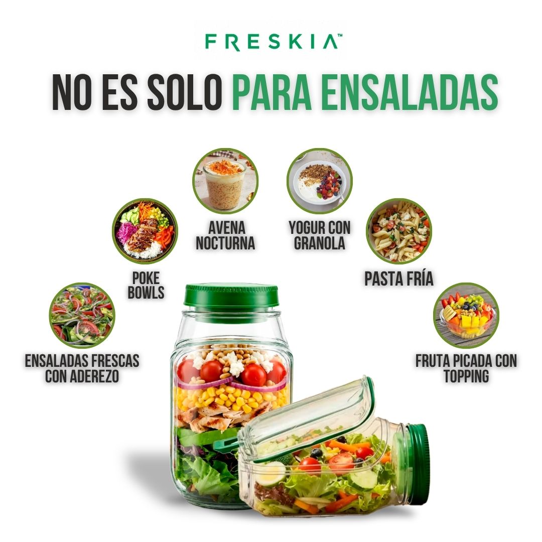 ENVASE PARA ENSALADA CON ALIÑO APARTE · FRESKIA™