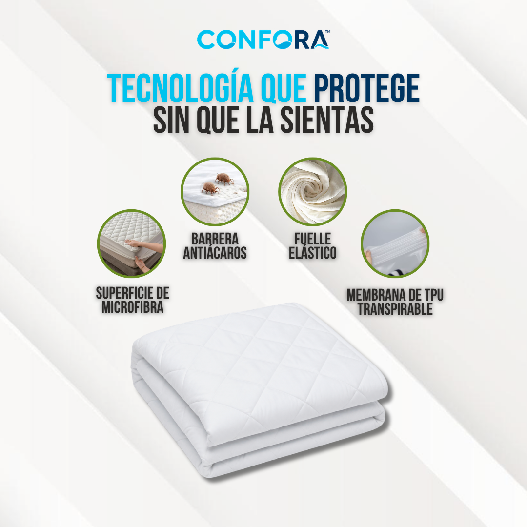 PROTECTOR DE COLCHÓN 100% IMPERMEABLE | CONFORA™