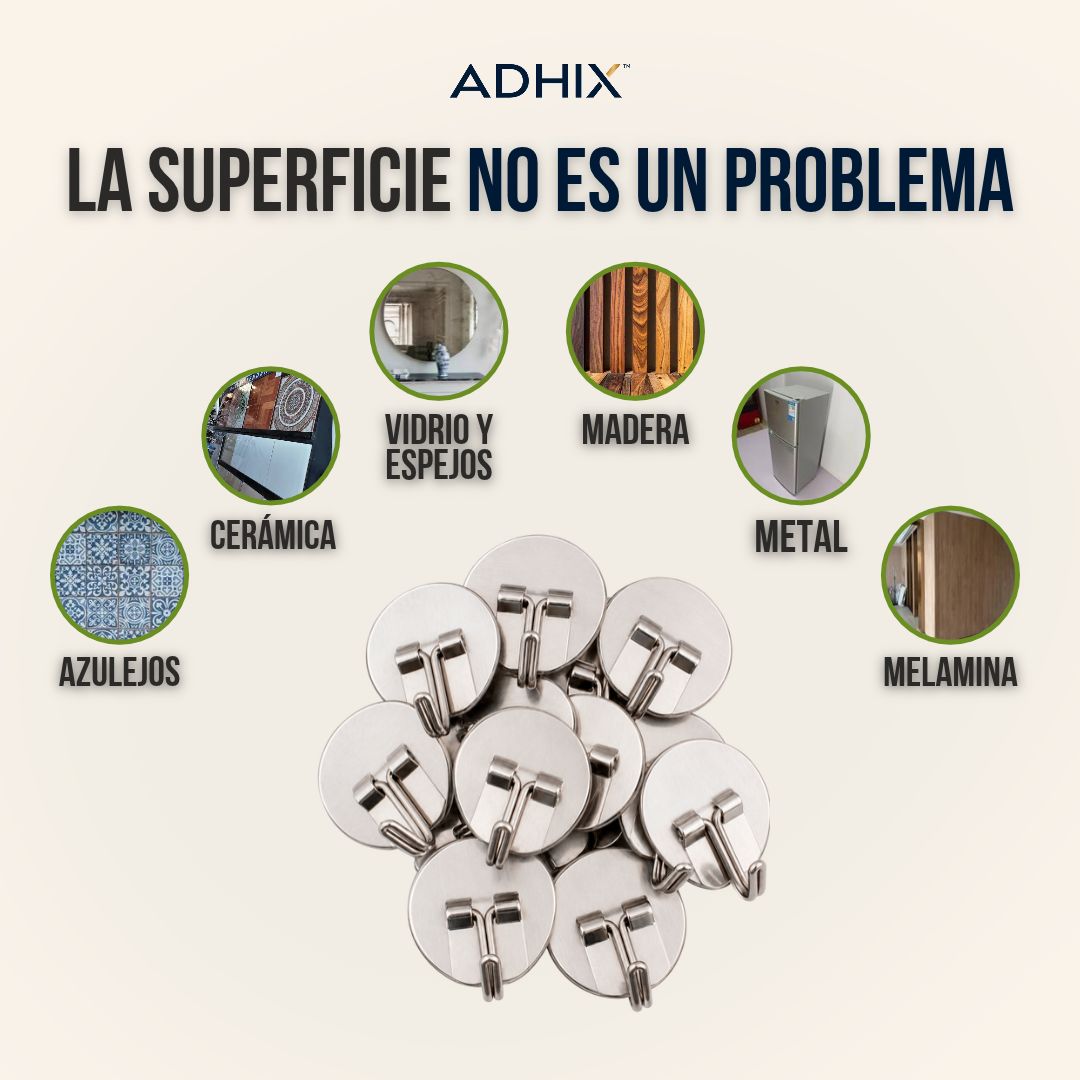 PACK 24 GANCHOS SÚPER ADHERENTES | ADHIX™