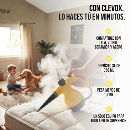 LIMPIADOR A VAPOR EFECTO RÁPIDO Y POTENTE CLEVOX™