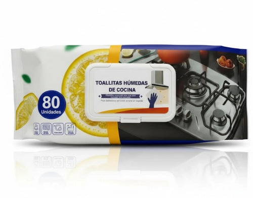 PAQUETE DE 80 TOALLITAS DE LIMPIEZA LIMÓN | CITRIC™
