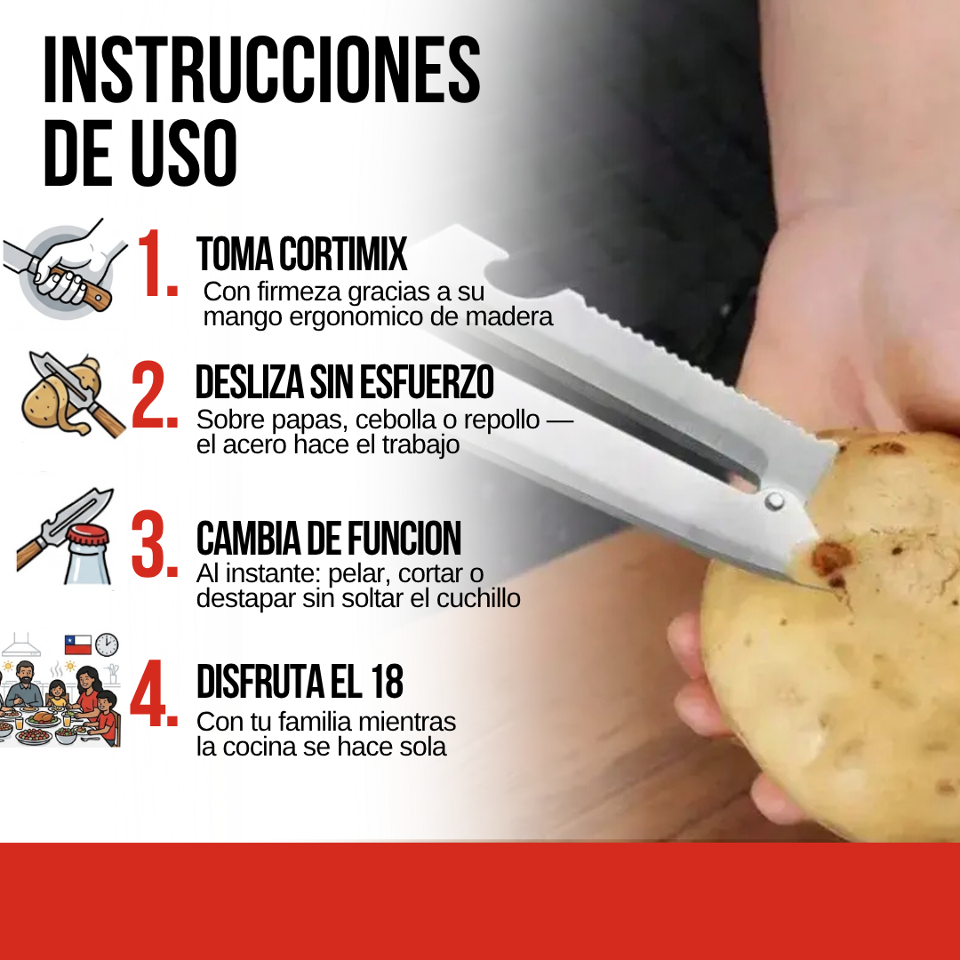 2x1 CUCHILLO MULTIFUNCIONAL CORTIMIX™