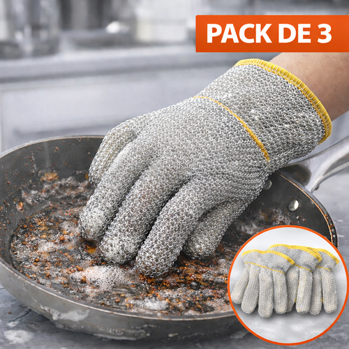 3 GUANTES DE ALAMBRE PARA LIMPIEZA | CLEANEX™