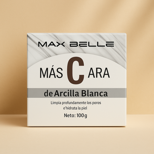 MASCARILLA FACIAL DE ARCILLA BLANCA | MAXBELLE™