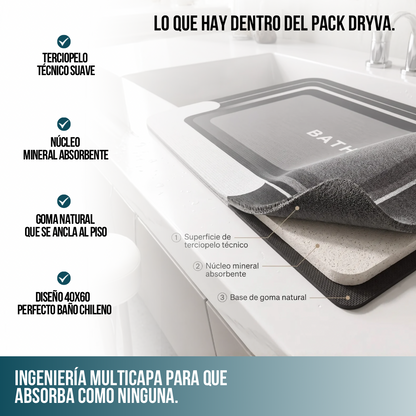 2X1 ALFOMBRAS ABSORBENTES PARA BAÑO DRYVA™