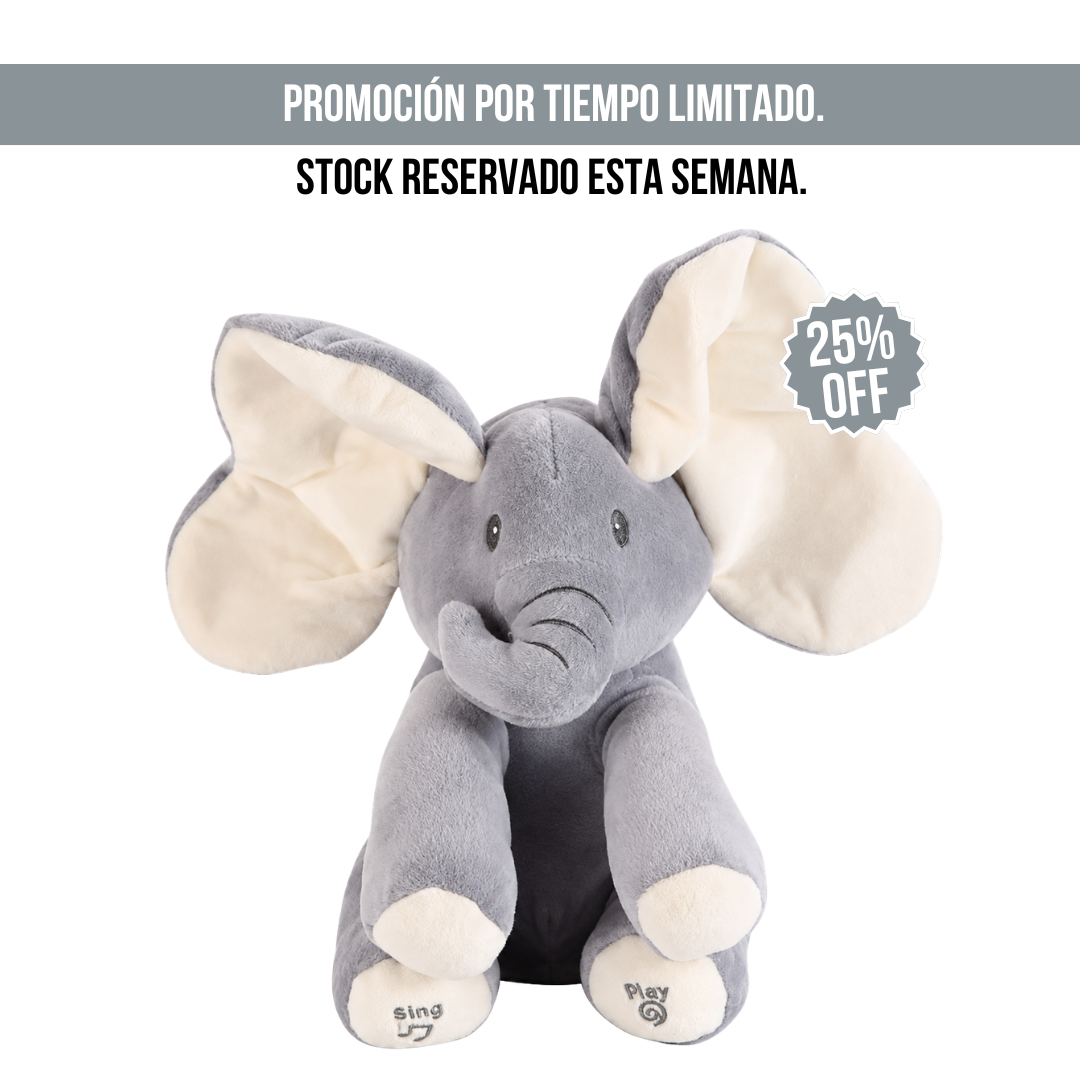 HERMOSO ELEFANTE DE PELUCHE MUSICAL | FANTIA™