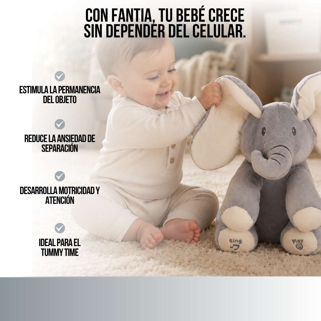 HERMOSO ELEFANTE DE PELUCHE MUSICAL | FANTIA™