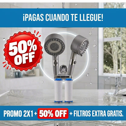 CABEZAL 4 EN 1 PARA DUCHAS (PAGA 1, LLEVA 2) + 2 FILTROS DE REGALO🎁 | HYDRA™