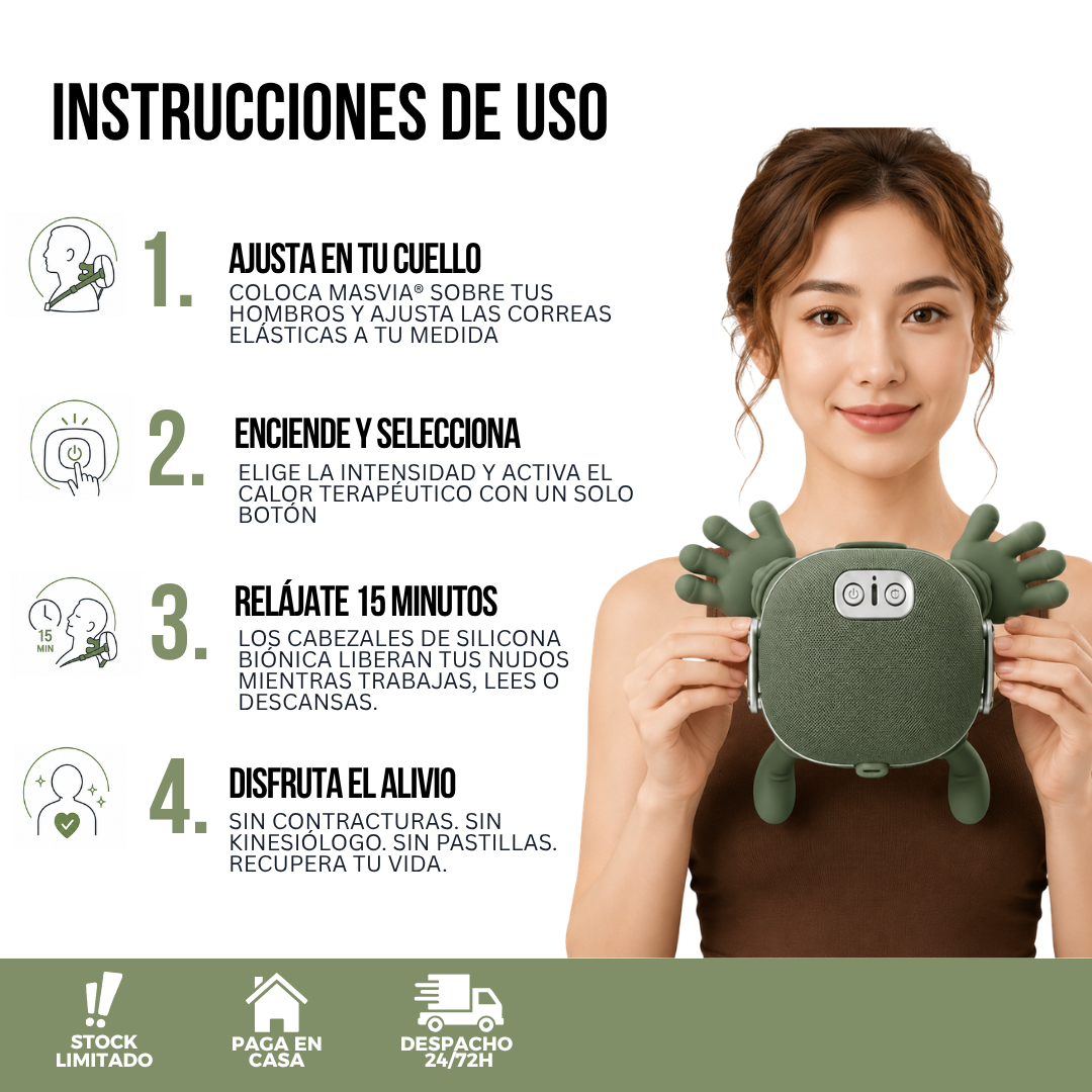 MASAJEADOR BIÓNICO PARA CUELLO Y HOMBROS | MASVIA™