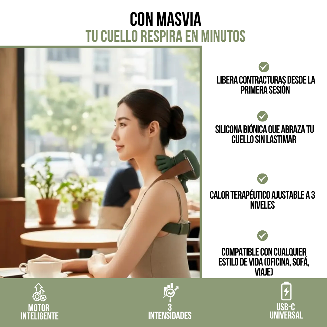 MASAJEADOR BIÓNICO PARA CUELLO Y HOMBROS | MASVIA™